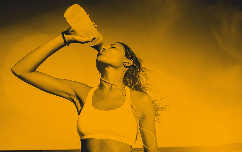 Runner Drinking Water